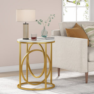 Everly Quinn Kashten Round End Table & Reviews | Wayfair